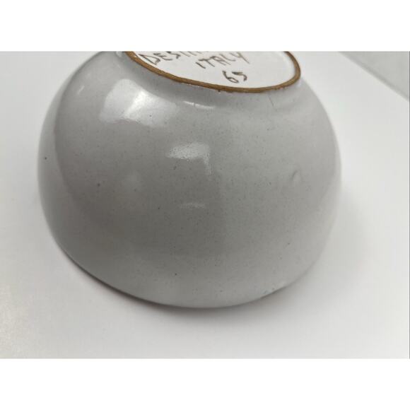 Desimone Italy Pottery Bowl Vintage Numbered MCM Hand Painted Goat Art 6.25 Inch - Picture 7 of 11